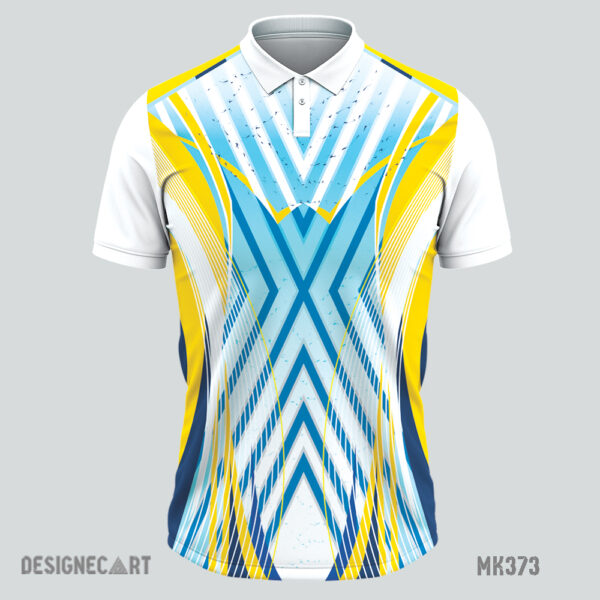 Cricket Jersey Design yellow and Sky blue